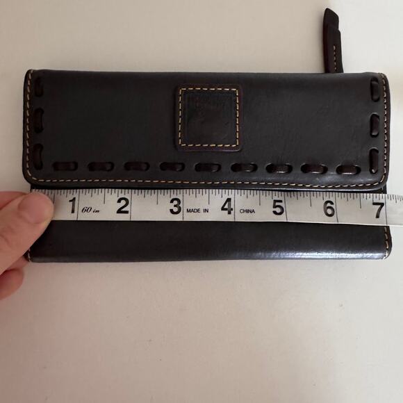 Dooney & Bourke Gray Leather Florentine Continental Clutch Wallet - Picture 4 of 8